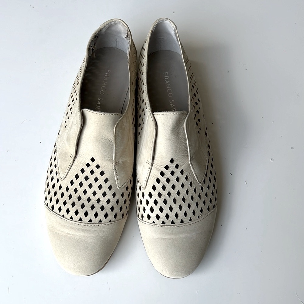Franco Sarto Anderson Suede Leather Slip-On Derby Jazz Shoes women 6.5